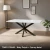 TOKIO 150x80 - Biały Połysk + Czarny Metal