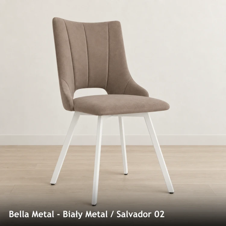 BELLA METAL - stelaż Biały Metal, tkanina Salvador 02