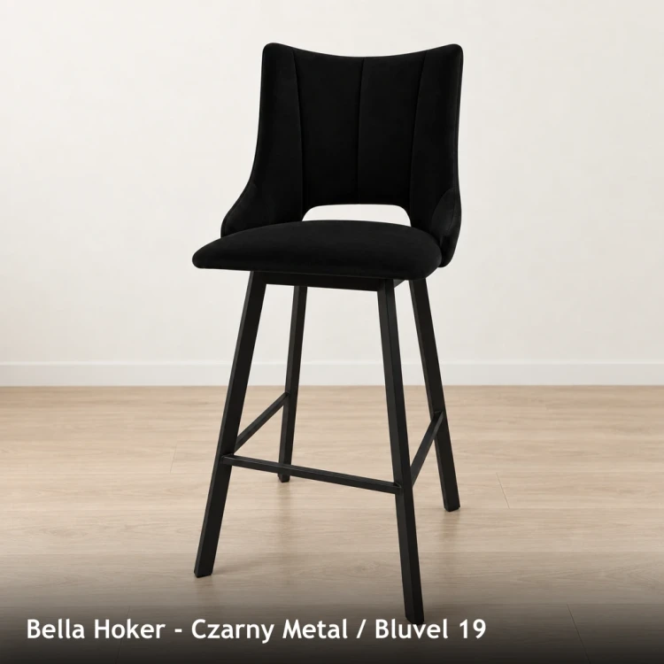 BELLA HOKER - stelaż Czarny Metal, tkanina Bluvel 19