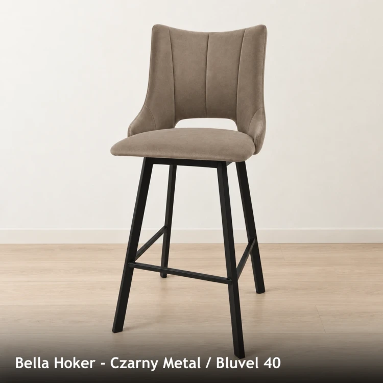 BELLA HOKER - stelaż Czarny Metal, tkanina Bluvel 40