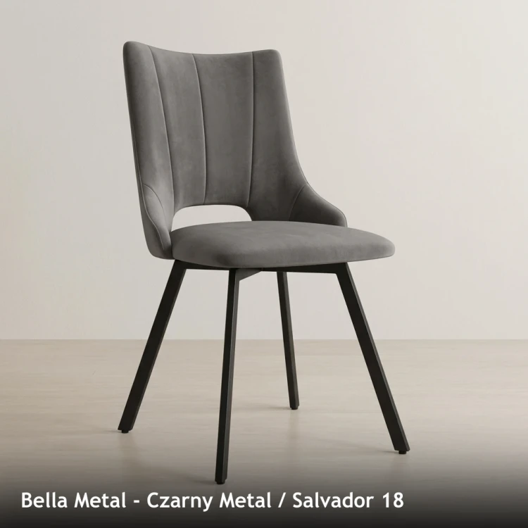 BELLA METAL - stelaż Czarny Metal, tkanina Salvador 18