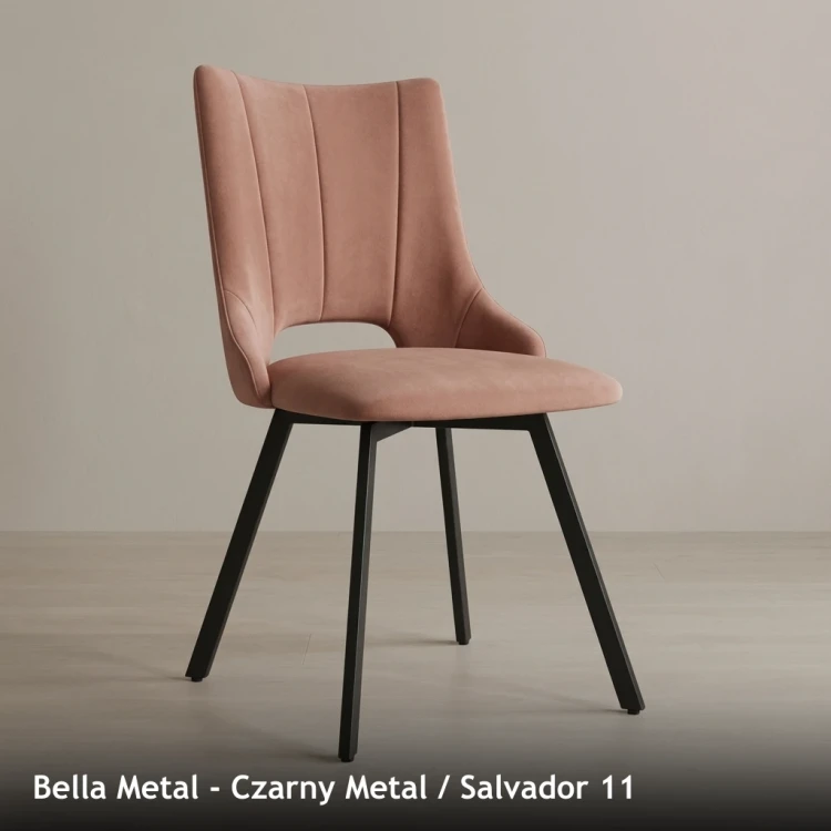 BELLA METAL - stelaż Czarny Metal, tkanina Salvador 11