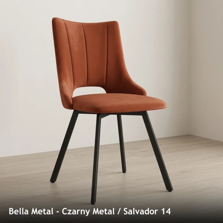 BELLA METAL - stelaż Czarny Metal, tkanina Salvador 14