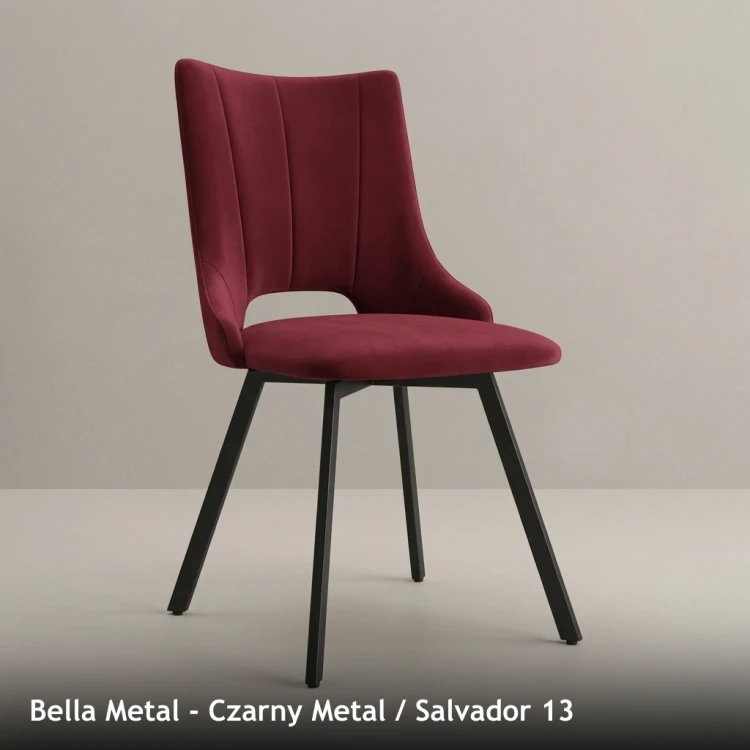 BELLA METAL - stelaż Czarny Metal, tkanina Salvador 13