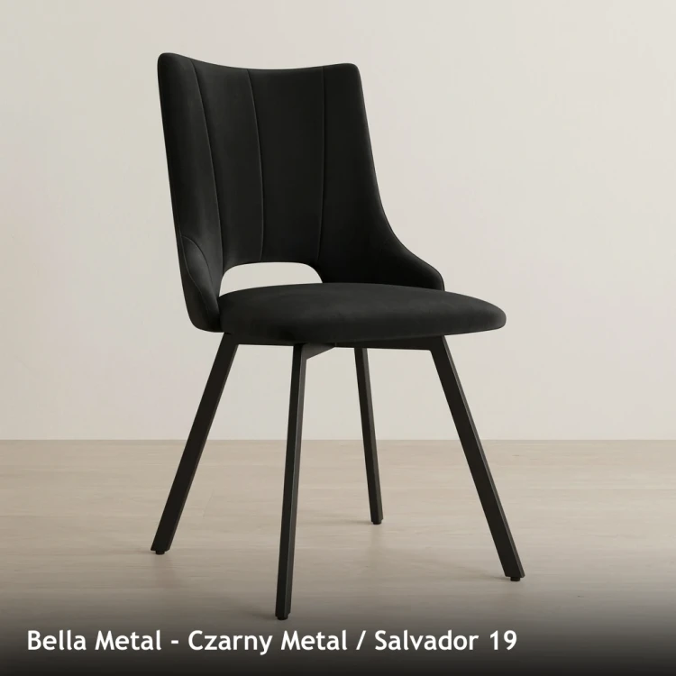 BELLA METAL - stelaż Czarny Metal, tkanina Salvador 19