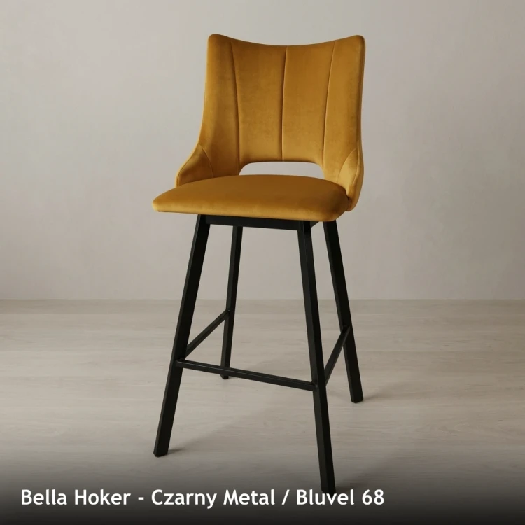 BELLA HOKER - stelaż Czarny Metal, tkanina Bluvel 68