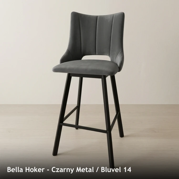 BELLA HOKER - stelaż Czarny Metal, tkanina Bluvel 14