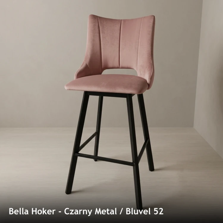 BELLA HOKER - stelaż Czarny Metal, tkanina Bluvel 52