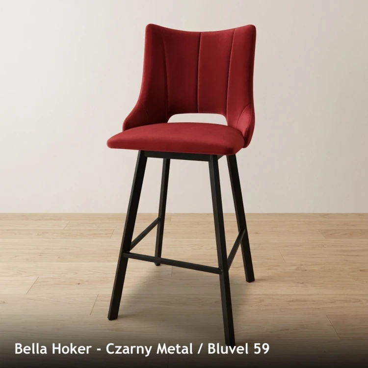 BELLA HOKER - stelaż Czarny Metal, tkanina Bluvel 59