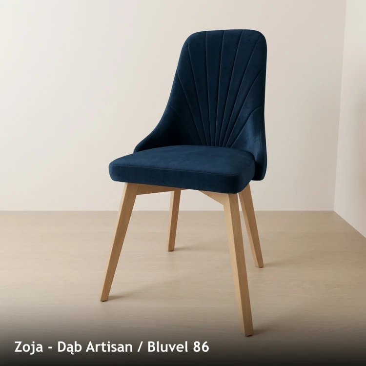 ZOJA - stelaż Dąb Artisan, tkanina Bluvel 86