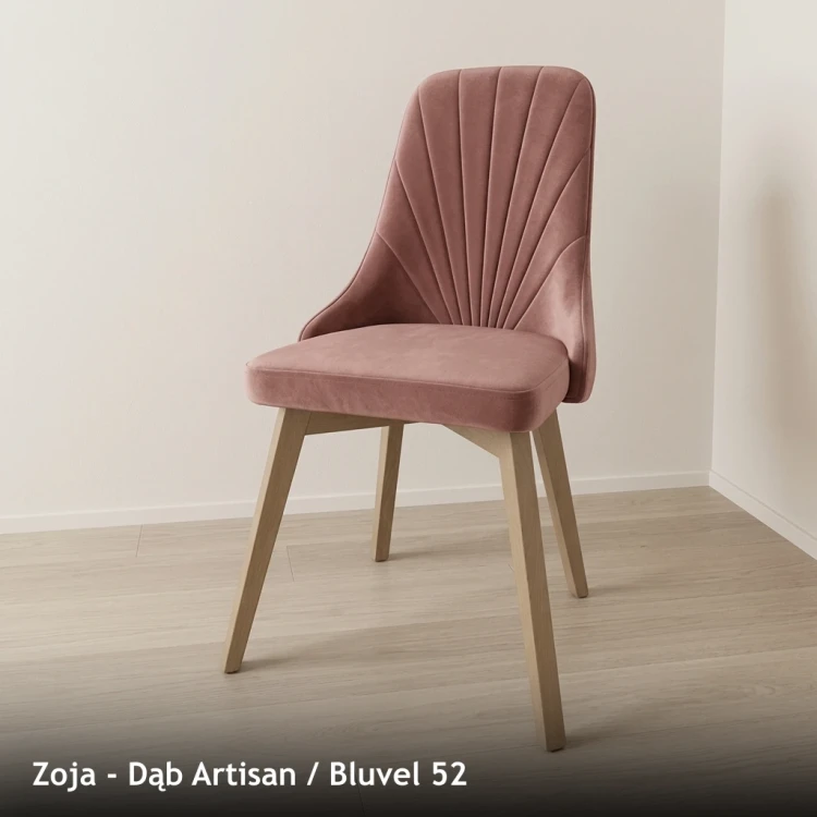 ZOJA - stelaż Dąb Artisan, tkanina Bluvel 52