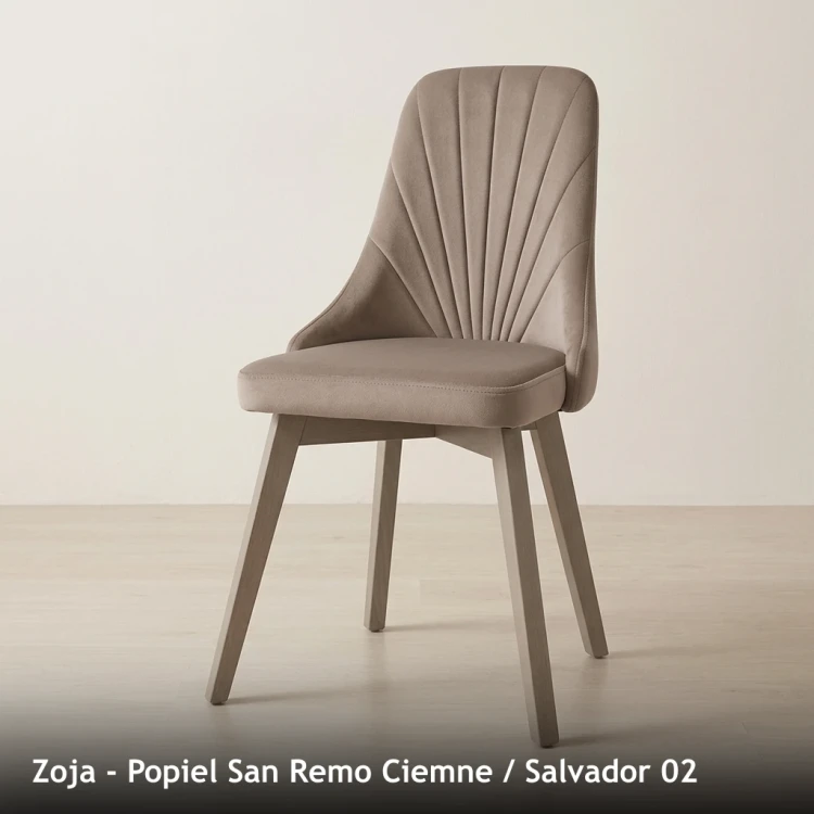 ZOJA - stelaż Popiel San Remo Ciemne, tkanina Salvador 02