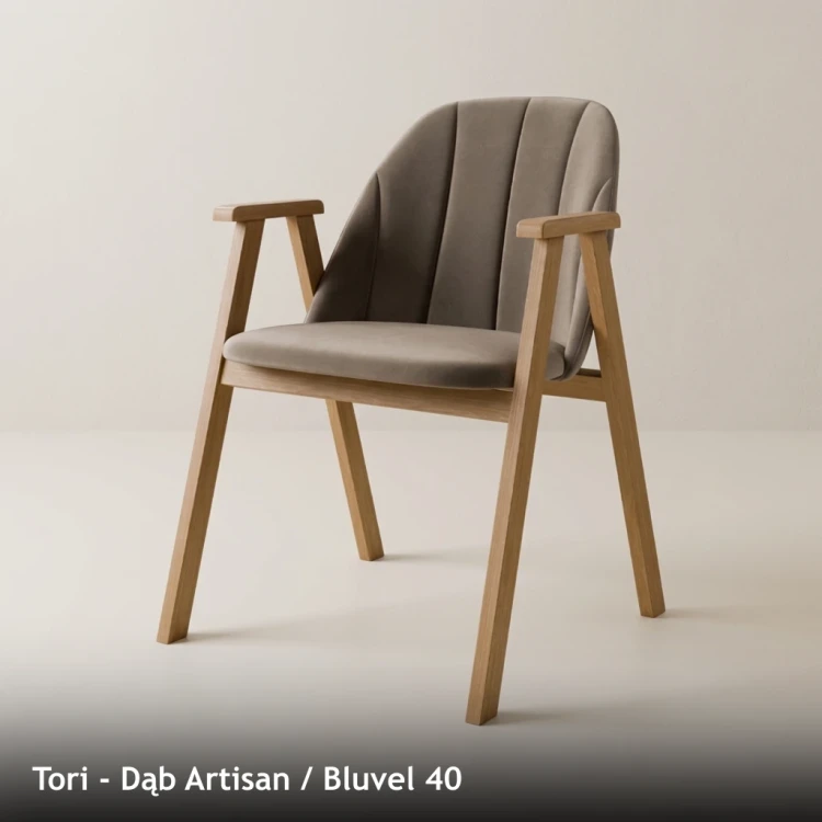 TORI - stelaż Dąb Artisan, tkanina Bluvel 40