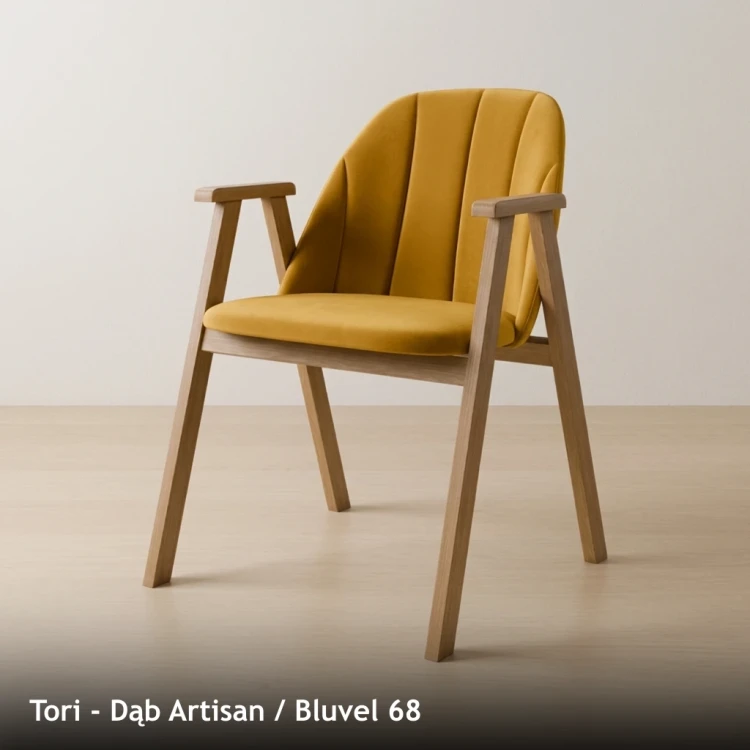 TORI - stelaż Dąb Artisan, tkanina Bluvel 68