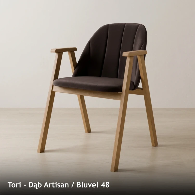 TORI - stelaż Dąb Artisan, tkanina Bluvel 48