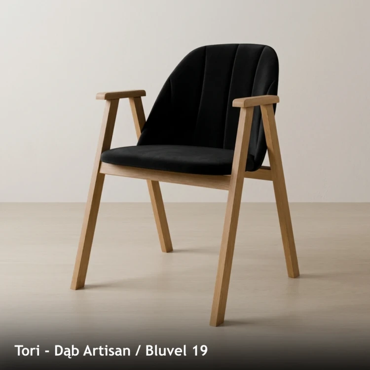 TORI - stelaż Dąb Artisan, tkanina Bluvel 19
