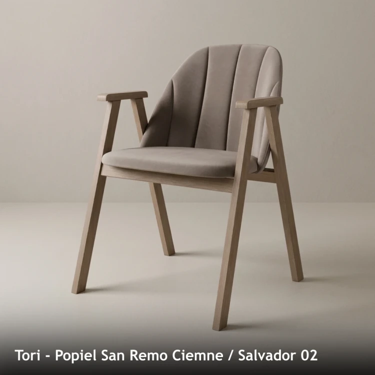 TORI - stelaż Popiel San Remo Ciemne, tkanina Salvador 02