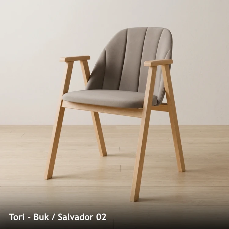 TORI - stelaż Buk, tkanina Salvador 02