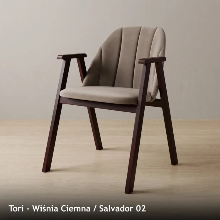 TORI - stelaż Wiśnia Ciemna, tkanina Salvador 02