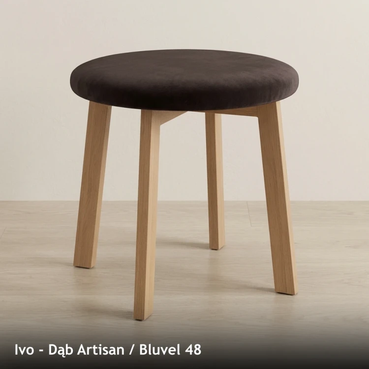 IVO - stelaż Dąb Artisan, tkanina Bluvel 48