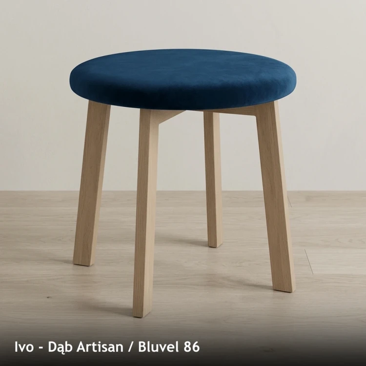IVO - stelaż Dąb Artisan, tkanina Bluvel 86