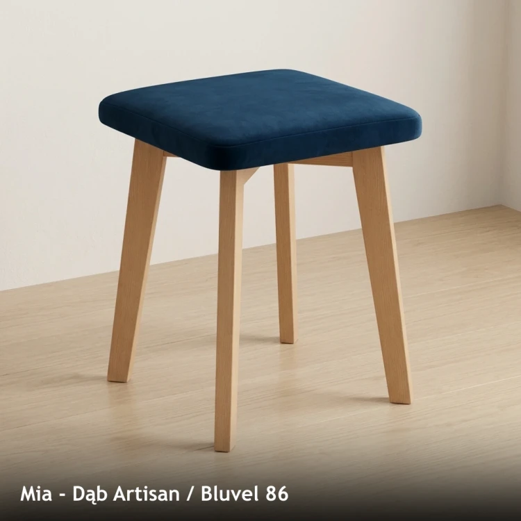 MIA - stelaż Dąb Artisan, tkanina Bluvel 86