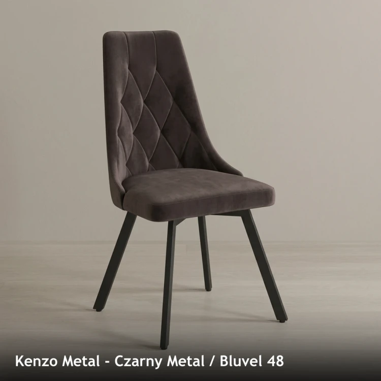 KENZO METAL - stelaż Czarny Metal, tkanina Bluvel 48