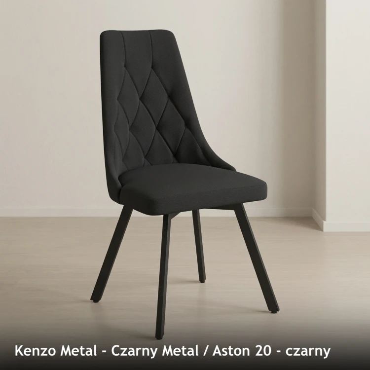KENZO METAL - stelaż Czarny Metal, tkanina Aston 20, czarny