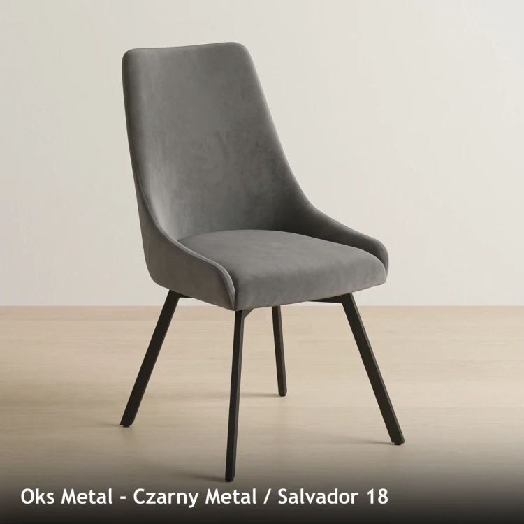 OKS METAL - stelaż Czarny Metal, tkanina Salvador 18