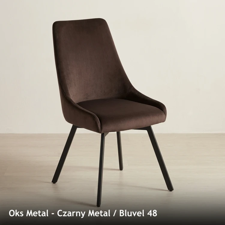 OKS METAL - stelaż Czarny Metal, tkanina Bluvel 48