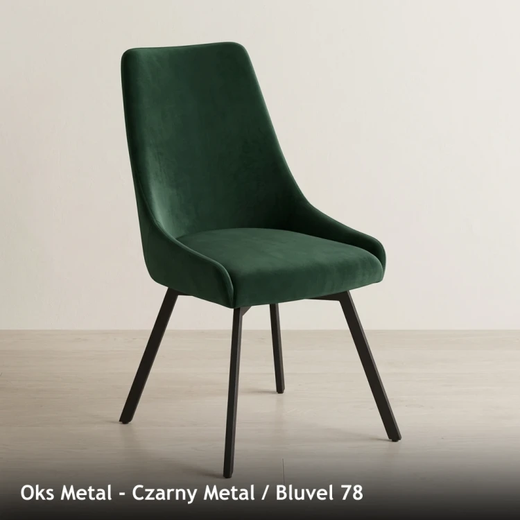 OKS METAL - stelaż Czarny Metal, tkanina Bluvel 78