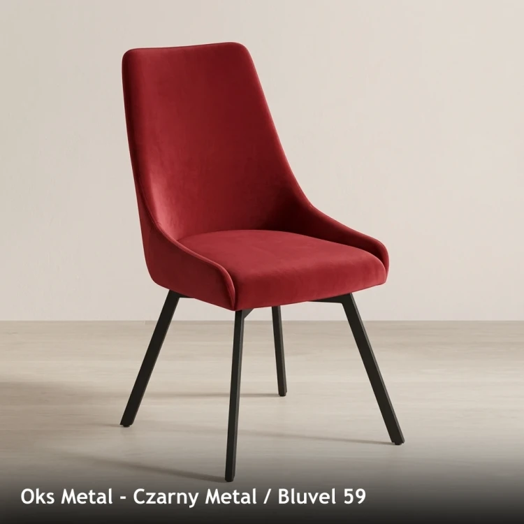OKS METAL - stelaż Czarny Metal, tkanina Bluvel 59