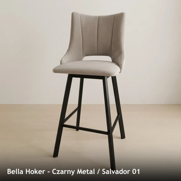 BELLA HOKER - stelaż Czarny Metal, tkanina Salvador 01