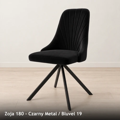 ZOJA 180 - stelaż Czarny Metal, tkanina Bluvel 19