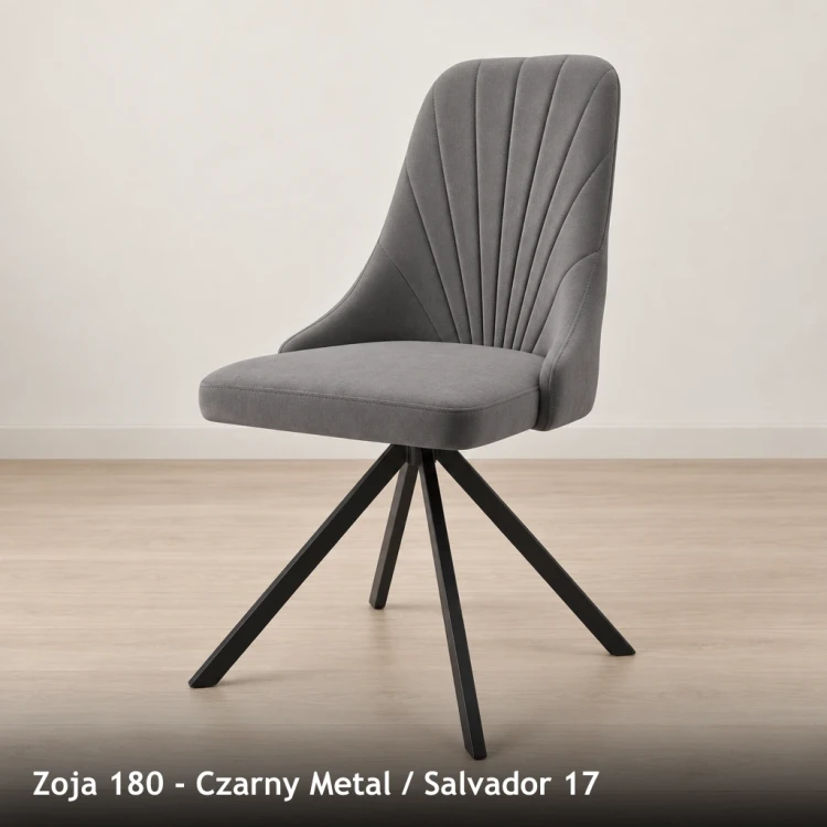 ZOJA 180 - stelaż Czarny Metal, tkanina Salvador 17
