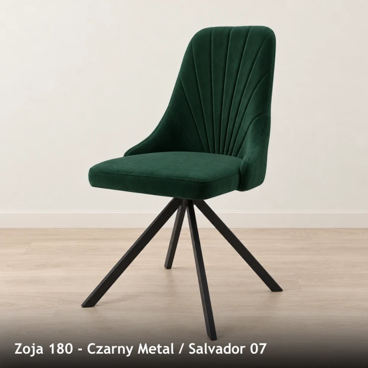ZOJA 180 - stelaż Czarny Metal, tkanina Salvador 07