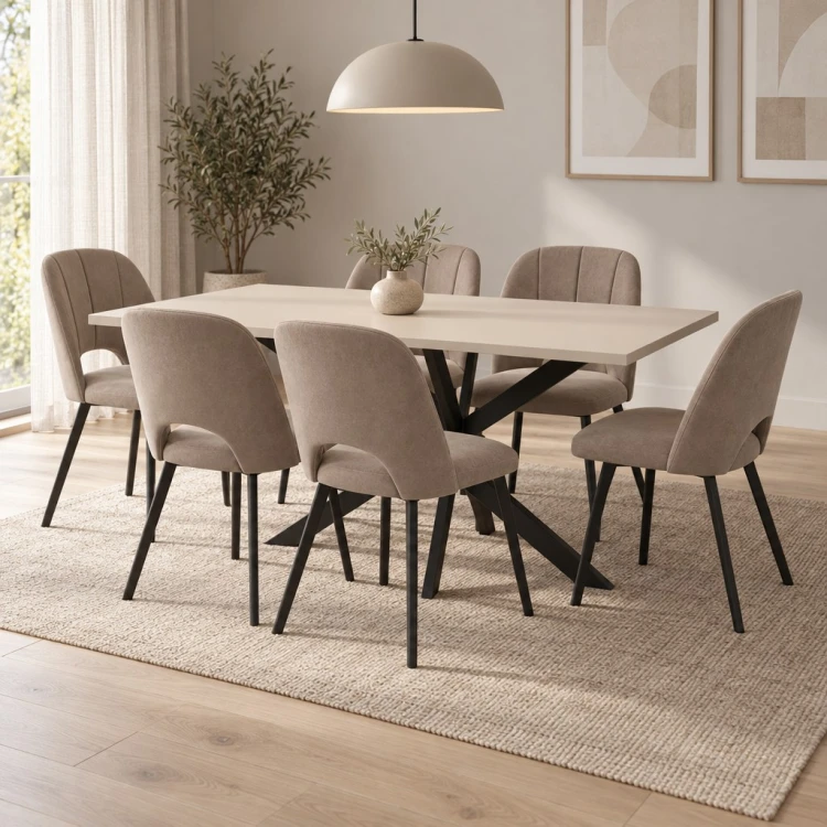 MAJA II METAL + TOKIO 150x80 - jadalnia, 6 krzeseł