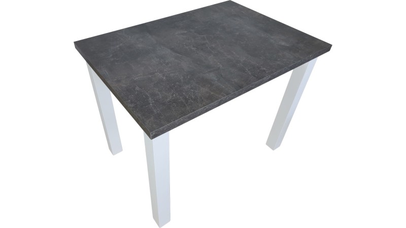Stół prostokątny MINI - Beton + Biały, L, NR, Proste, 5