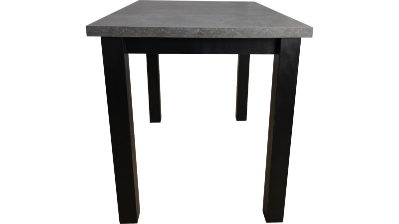Stół prostokątny MINI - Beton + Czarny, L, NR, Proste, 4