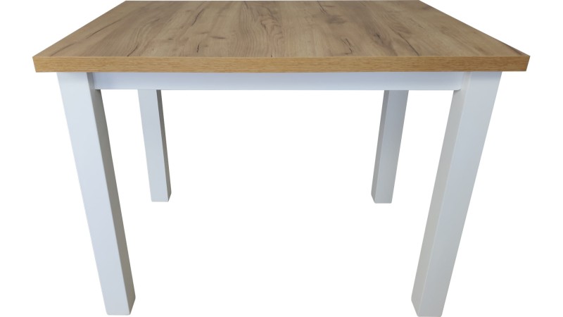 Stół prostokątny MINI - Dąb Craft + Biały, L, NR, Proste, 2