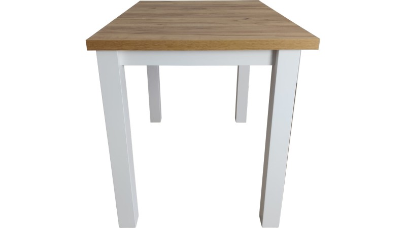 Stół prostokątny MINI - Dąb Craft + Biały, L, NR, Proste, 4