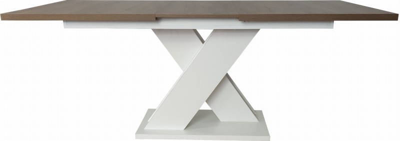 Stół prostokątny XENA - Dąb Lefkas + Biały, L, R, X, 5
