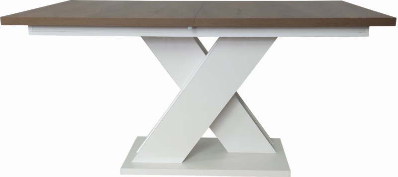 Stół prostokątny XENA - Dąb Lefkas + Biały, L, NR, X, 2