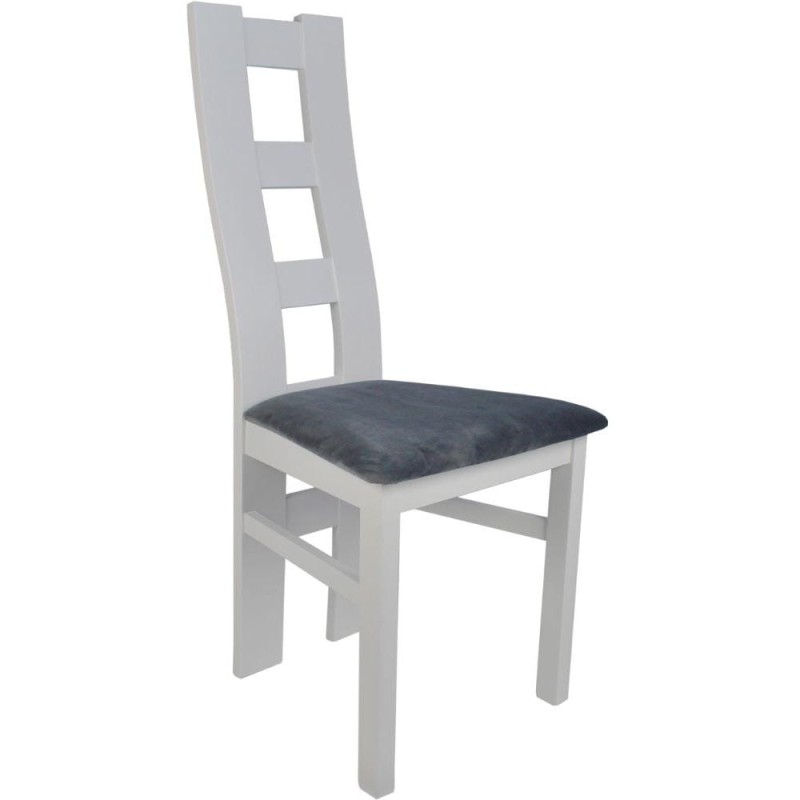 Krzesło drewniane FILA NISKA - Fila Niska, Biały, Bluvel 14, Thumb