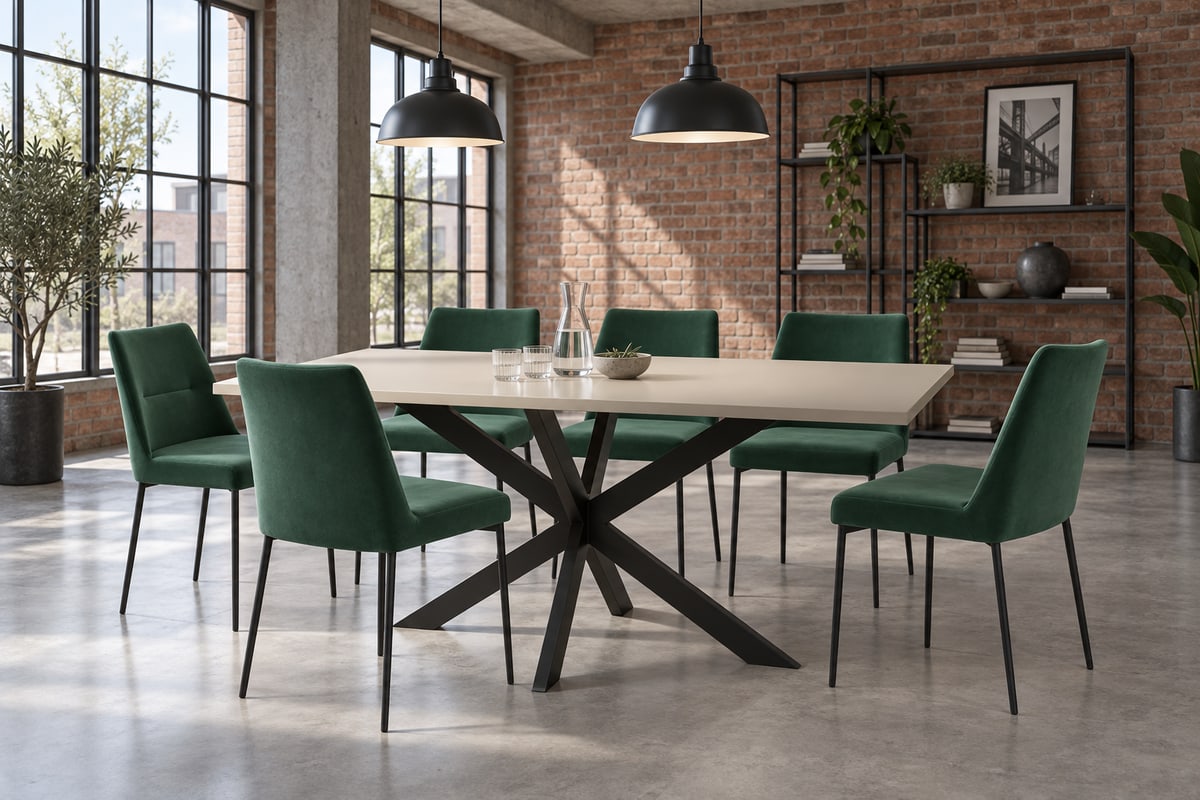 Jadalnia w stylu loft: jak dobrać stół i krzesła industrialne